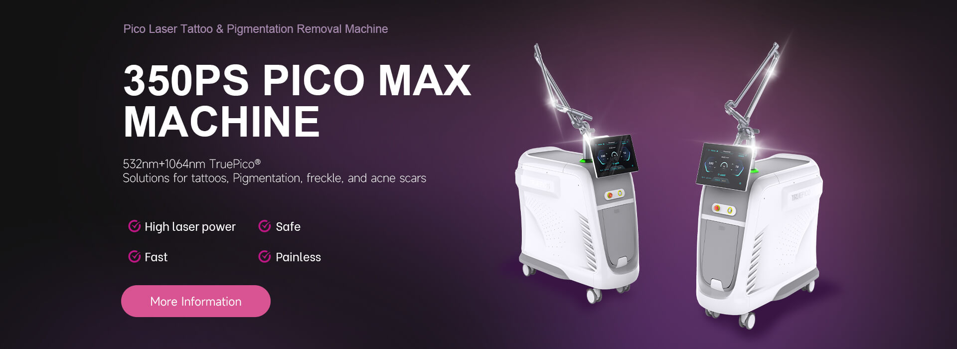 Picosecond laser tattoo removal machine